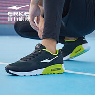 鴻星爾克（ERKE）跑步鞋男春季緩震抓地中考體考透氣跑鞋子運(yùn)動鞋訓(xùn)練鞋男回彈 正黑/酸橙綠 43