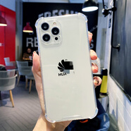 柯潔同款華為logo手機(jī)殼黑色磨砂iPhone15適用于蘋果14pro圖標(biāo)16 四角氣囊透明（黑色圖標(biāo)） iPhone 6s