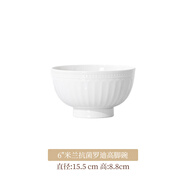 ARST雅誠(chéng)德陶瓷盤子菜盤家用新款高腳碗 純白浮雕喬遷餐具輕奢碗碟套裝 6寸米蘭抗菌羅迪高腳碗