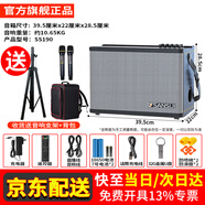 山水（SANSUI）便攜式手提音響戶(hù)外大功率廣場(chǎng)舞移動(dòng)k歌音箱家用電視卡拉ok直播聲卡一體機帶話(huà)筒 SS190(升級11喇叭)+雙充電話(huà)筒+支架+背包送U盤(pán)大禮包