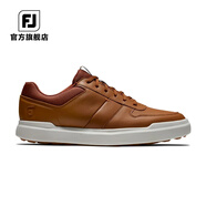 FootJoy高爾夫球鞋男士FJ全新Contour Casual休閑舒適golf無釘球鞋男板鞋 54373棕 41 碼=美碼7.5碼
