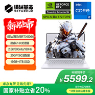 機械革命極光X 酷睿i7HX 游戲本筆記本電腦(i7-13700HX 16G 1T RTX5060 2.5K屏 180Hz 白)