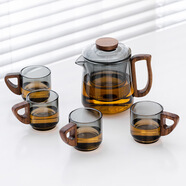 玻璃茶壺耐高溫家用電陶爐煮茶器過濾辦公室紅茶泡茶壺茶水分離杯 合歡杯90ml 401mL(含)-500mL(含)