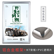 八千城鋁合金海報框前開啟式電梯廣告框架定制營業(yè)執(zhí)照畫框A4大相框掛墻 直角亮銀色 外框60*90cm(可放57*87cm)