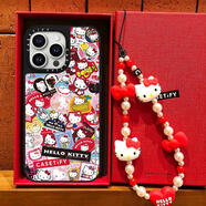 亭澤羽CASETi聯(lián)名HelloKitty五十周年紀(jì)念蘋果15Pro適用iPhone14ProMax 正版鏡面磁吸MagSafeMagSaf iPhone13ProMax