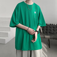 主意范（ZHUYIFAN）280斤胖子大碼夏季短袖8XL-M特大碼T潮牌上衣男中性華夫格短袖T恤 綠色 3XL160-180斤