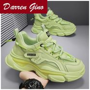 Darren Gino名牌運動鞋男款夏季透氣2025新款百搭厚底增高休閑跑步鞋青少年老 綠色-主圖款_[防滑品牌軟皮軟底撿漏斷碼官網(wǎng)潮流] 40 -[適合秋季夏季秋天夏天秋夏款穿的鞋子]