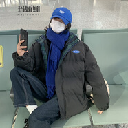 瑪嬌媚（Majiaomei）羽絨棉服女2024年新款冬季棉襖棉衣外套女加厚小個(gè)子立領(lǐng)面包服女 黑色 2XL
