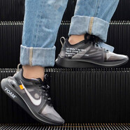耐克（NIKE）新款Zoom限量休閑運(yùn)動鞋緩震跑步鞋 AJ4588-001黑色 38