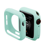 例米適用apple watch9/8/7保護(hù)套蘋果手表6/5代Ultra1/2代手表表殼iPhone watch8硅膠防摔防刮軟殼 薄荷綠-(糖果軟殼) 【4/5/6/SE代】40mm