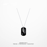 鐘秀歐美潮牌原創(chuàng)海軍風(fēng)復(fù)古潮流情侶嘻哈街舞bboy吊墜情侶男女項(xiàng)鏈情侶禮物 黑色