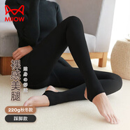 貓人25年新品【加絨加厚光腿神器】女士打底褲襪女保暖連褲襪黑色