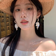 伊燦日韓貝殼流蘇仿珍珠耳環(huán)小眾設計感高級耳釘2025新款爆款氣質(zhì)耳飾 日韓貝殼流蘇珍珠耳環(huán)