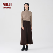 MUJI女式 燈芯絨 A字裙 長半身裙女冬季款裙子 美拉德BE09CC3A 深棕色 S (155/62A)