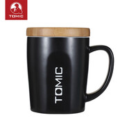 特美刻（TOMIC） 創(chuàng)意馬克杯牛奶杯陶瓷杯子情侶水杯咖啡杯 黑色400ML