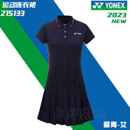 尤尼克斯（YONEX）2023yy羽毛球服英倫風(fēng) 215133 男女情侶運動(dòng)POLO恤連衣裙 女款215133BCR藏青 L