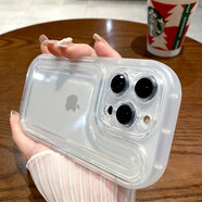 秒揚 簡(jiǎn)約漸變色適用蘋(píng)果手機殼iPhone新款加厚氣囊硅膠防摔軟殼全包保護鏡頭高級感 透白【加厚氣囊】 iPhone 11