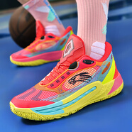 逸兮籃球鞋男女低幫網(wǎng)面透氣防滑耐磨減震實(shí)戰輕便學(xué)生運動(dòng)鞋潮流戰靴 紅色 36