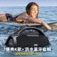 維爾晶D20手提便攜K歌藍(lán)牙音響背帶式單肩斜挎低音炮OTG直播內(nèi)錄樂(lè)器演奏藍(lán)牙音箱200W大功率雙向快充 黑色Ⅴ