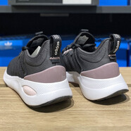 阿迪達斯 （adidas）運動鞋女鞋新款時尚舒適網(wǎng)面透氣休閑鞋輕便跑步鞋 GX0612黑灰粉 37 (230mm)