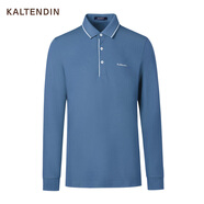KALTENDIN LIFE[透氣防悶]KALTENDIN卡爾丹頓莫代爾長(cháng)袖POLO衫男翻領(lǐng)T恤通勤休閑 藍色系_N3 XL 175/100A 75-80kg