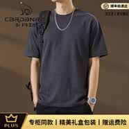 卡丹路（CARDANRO）輕奢男裝圓領短袖2026年夏季新款圓領短袖體恤潮流時尚短袖 DGSN&281深灰 2XL 185