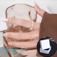925純銀交叉鑲鉆戒指 日韓風(fēng)格小眾設(shè)計戒指 女款食指個性指環(huán) 交叉xo戒指【普通禮盒】 內(nèi)徑1.8cm左右 13號