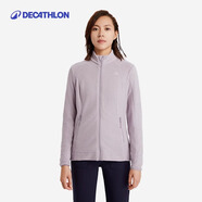 迪卡儂（DECATHLON）戶外透濕抓絨女加厚搖粒絨抓絨衣保暖外套沖鋒衣內(nèi)膽MH100 MH120全拉鏈-紫羅蘭 2XL