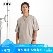 杰帝梵（J.D.V）JDV商場同款春夏新款男灰色印花棉質(zhì)T恤圓領(lǐng)短袖寬松 灰色 S 170/96C