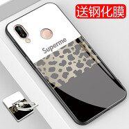 龍清 華為Nova3e手機(jī)殼ANE-AL00創(chuàng)意保護(hù)套P20Lite青春版全包軟邊玻璃殼個(gè)性超薄硬殼 豹紋