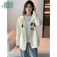 Halo Queen衛(wèi)衣外套女時(shí)尚字母印花休閑外套舒適寬松學(xué)生衛(wèi)衣H13KF2141