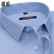 羅蒙（ROMON）棉襯衫短袖男士半袖中青年商務(wù)休閑綠色格子抗皺時尚百搭襯衣夏季 3W9172-9 41