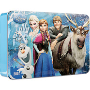 迪士尼（Disney）200片兒童拼圖玩具 冰雪奇緣木質(zhì)鐵盒拼圖家居裝飾生日禮物禮品