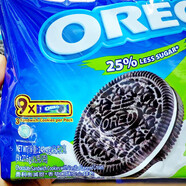 奧利奧奶油黑白花生香草原味草莓巧克力夾心餅干原味香草味少甜香草味24 少甜香草味 248.4g*2包（劃