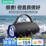 索愛（soaiy）S36MAX旗艦款大功率無線藍牙音箱戶外露營便攜防水小音響廣場舞車載電腦低音炮收款U盤高音質禮物
