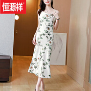 恒源祥新款連衣裙女小碎花白色夏天薄款醋酸真絲吊帶裙夏季性感中長裙子 新中式花色-3兩起發(fā)貨 新中式3XL-3兩起發(fā)貨