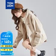 唐獅（TonLion）2026春季新款針織外套女休閑衛(wèi)衣開衫連帽上衣