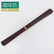 棟梁鳥2號膠包花桿手工鐵絲毛線花編筐花束制作材料咖啡色綠白色花桿diy 2號花桿40厘米長咖啡色50根