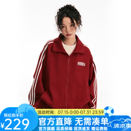 ER秋春保暖棉服衛(wèi)衣男士外套運(yùn)動(dòng)夾克男裝上衣女情侶裝【明星同款】 紅色（春秋款） M碼-175/70kg