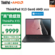 ThinkPad X13 銳龍AI 7 PRO 350 32G 512GB 聯(lián)想13.3英寸輕薄便攜筆記本電腦商務(wù)辦公本