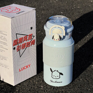 書(shū)穗兒簡(jiǎn)約保溫杯女生高顏值雙飲水杯大容量316不銹鋼孕婦產(chǎn)婦吸管杯子 藍色+隨機金屬貼+立體貼+杯刷