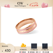 丹尼爾惠靈頓（DanielWellington）[七夕情人節禮物]dw戒指女薔薇粉琺瑯雙色戒指時尚指環情侶對戒 54號 DW00400063