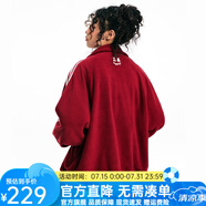 ER秋春保暖棉服衛(wèi)衣男士外套運(yùn)動(dòng)夾克男裝上衣女情侶裝【明星同款】 紅色（絨面款） M碼-175/70kg