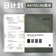 PAPERBOAT2025年日程本下半年a6每日學(xué)習打卡2026計劃本a5習慣養成時(shí)間管理規劃筆記本子定制大號b5效率手冊 商務(wù)硬面帶筆-墨綠色 A6