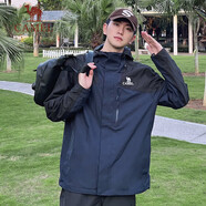 駱駝戶外(CAMEL)沖鋒衣男女防污防水三合一兩件套沖鋒衣男 A13CA70125