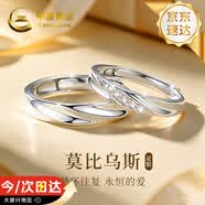 中國黃金莫比烏斯足銀情侶戒指一對純銀對戒生日禮物女朋友老婆結婚紀念日 交織情侶戒指-托帕石【京速達】