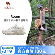 駱駝（CAMEL）【漫游】運動鞋新款女鞋網面透氣復古休閑百搭厚底增高慢跑步鞋子