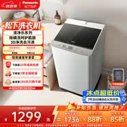 松下（Panasonic）抗菌除螨 波輪洗衣機 10KG大容量 一級能效 全自動家用 XQB100-8QF1 京東自營