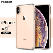 SPIGEN新款保險杠iPhoneXs max手機殼防摔透明XS/X保護套蘋果XR全包硅膠邊框軟殼 蘋果XS水晶透明