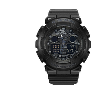 卡西歐（CASIO）手表男G-SHOCK迷彩黑武士雙顯大表盤運動防水表學(xué)生送禮推薦520 拆彈專家同款GA-100CF-1A